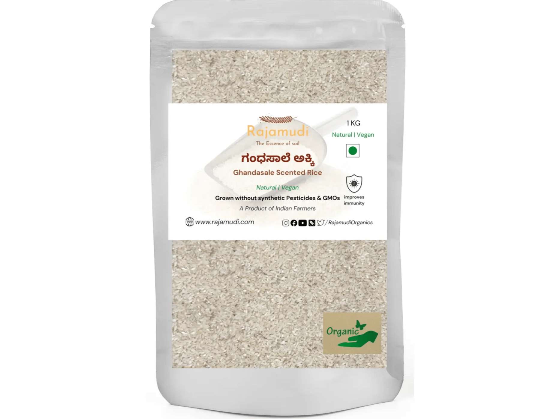 Authentic Organic Ghandhasale Rice  - 1 Kilogram