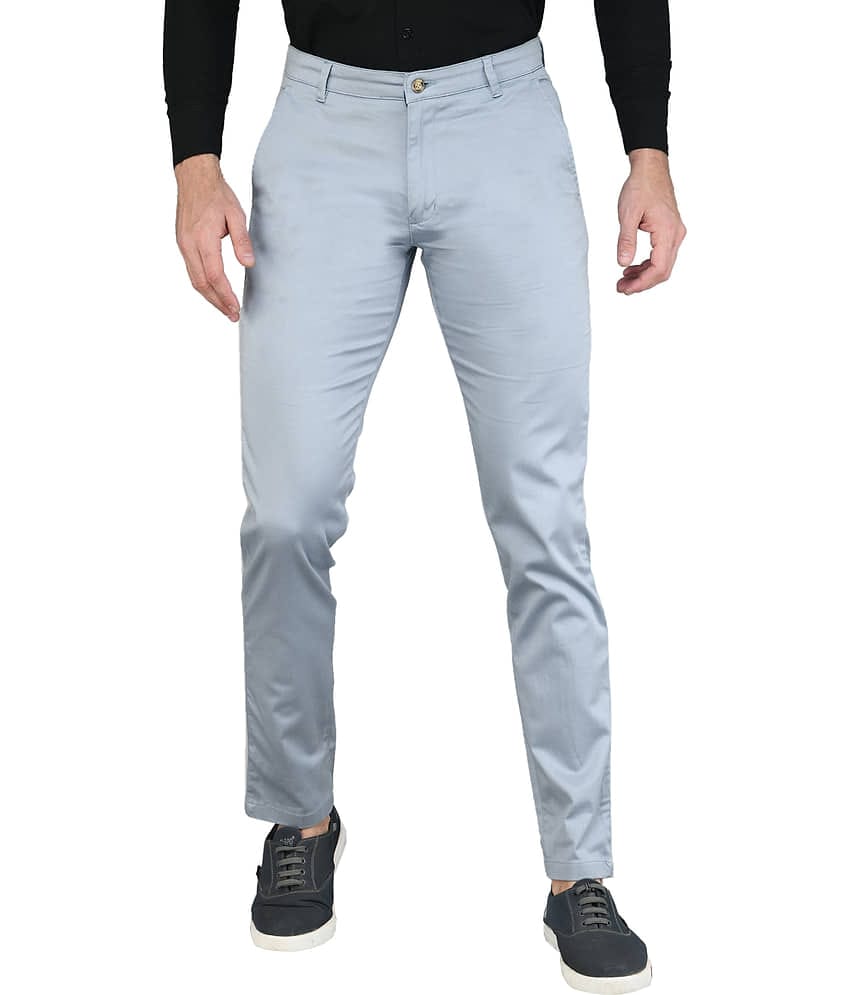 SAM & JACK Blue Slim -Fit Trousers