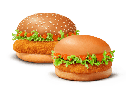 Korean Mc Aloo Tikki Burger + Korean Mc Spicy Paneer Burger