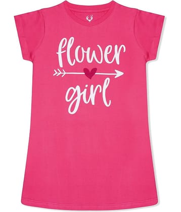 E1K Pack of 1 Girls Cotton T-Shirt ( Pink )