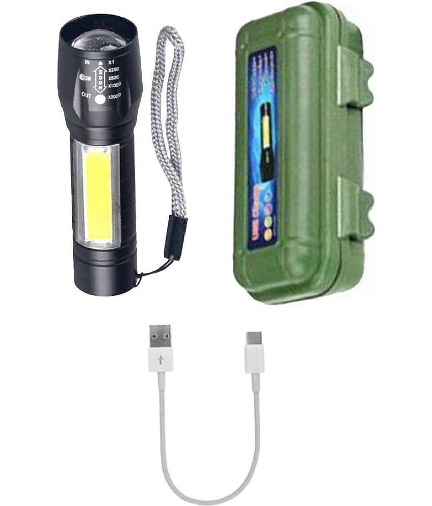 Generic - 7W Rechargeable Flashlight Torch ( Pack of 1 )