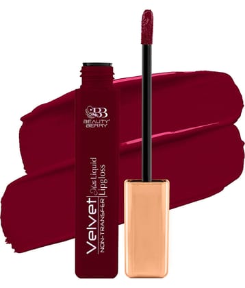 Beauty Berry Velvet Non Transfer Liquid Lipstick for Women 5ml, Blood Merry (Shade - 26)