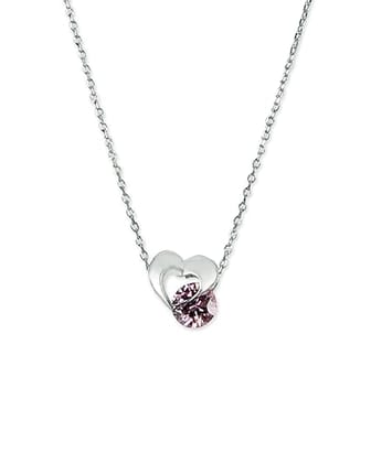 AABHA Silver Necklace Set for Women (Silver)