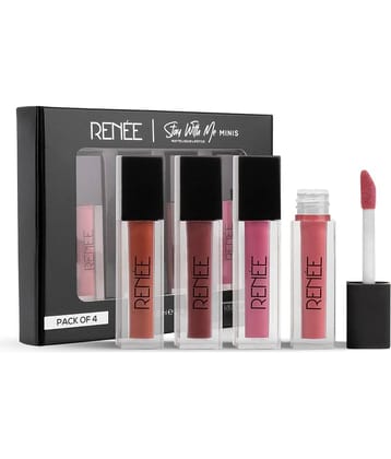 RENEE Stay With Me Mini Matte Lip Color, Awe For Mauve, Long lasting, Water & Smudge Proof, 2ml
