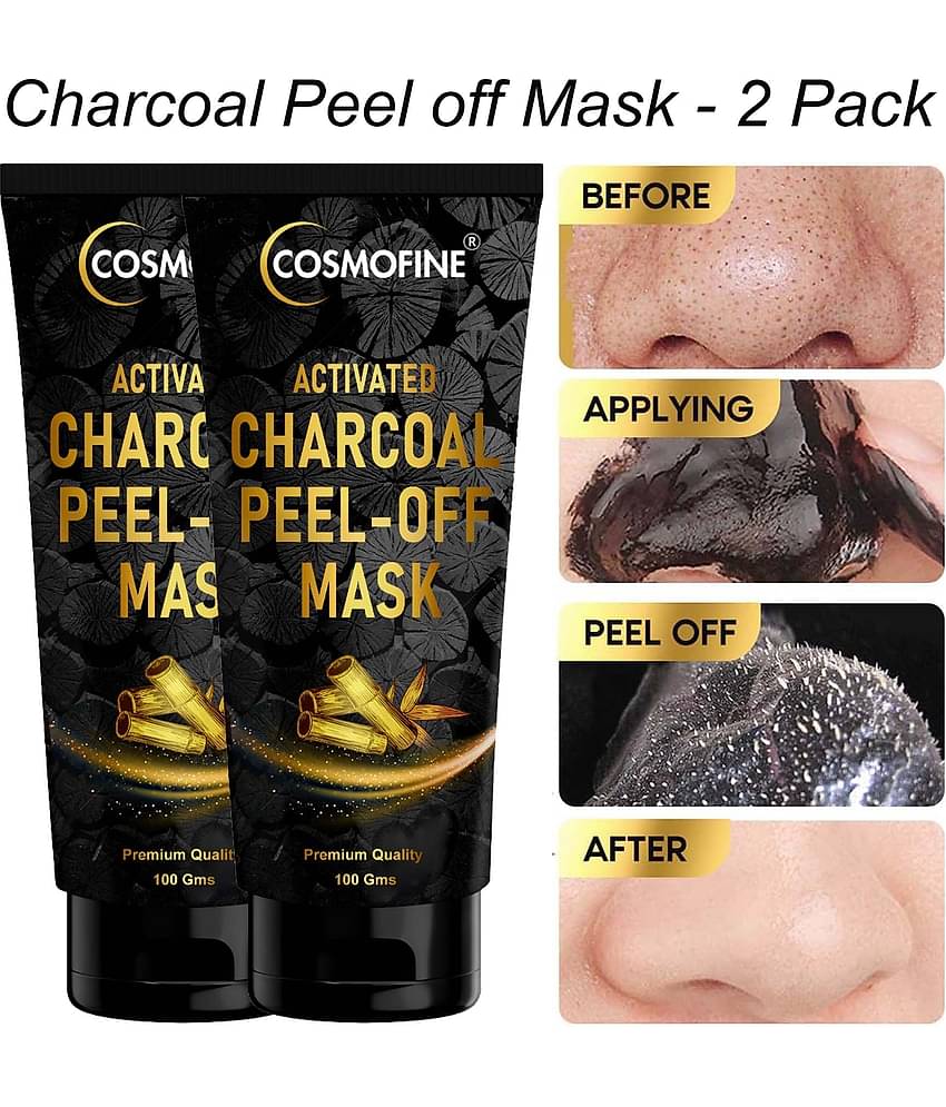 COSMOFINE Pollution Control Activated Charcoal Peel Off Mask For All Skin Type ( Pack of 2 )