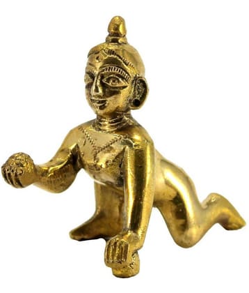 Lucknow Pujan Store - Laddu Gopal Brass Idol