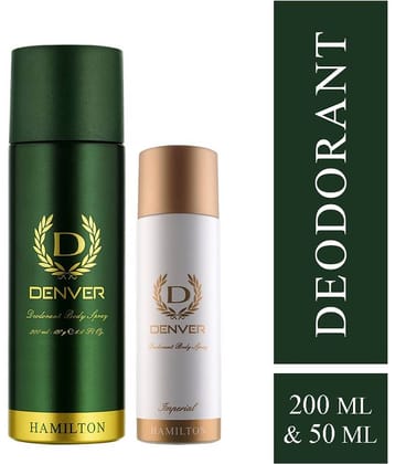 Denver Hamilton Deodorant Spray 200Ml & Imperial Nano 50Ml (Pack Of 2)