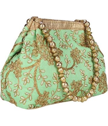 Apratim Green Silk Handheld