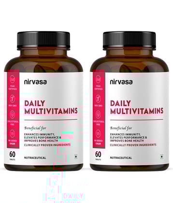 Nirvasa Daily Multivitamin Tablets For Men & Women 60 Tablets(Pack Of 2)