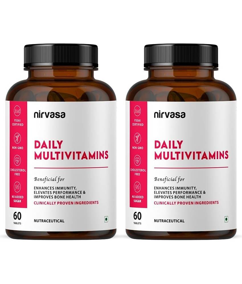 Nirvasa Daily Multivitamin Tablets For Men & Women 60 Tablets(Pack Of 2)