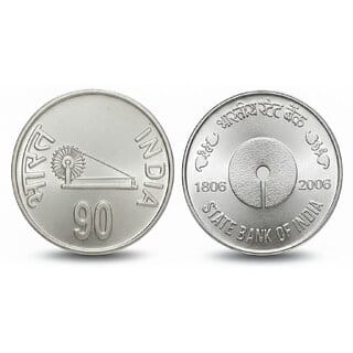 90 Rupees 1806-2006 (SBI) Centenary Year, India Silver-plated Fantasy Heritage
