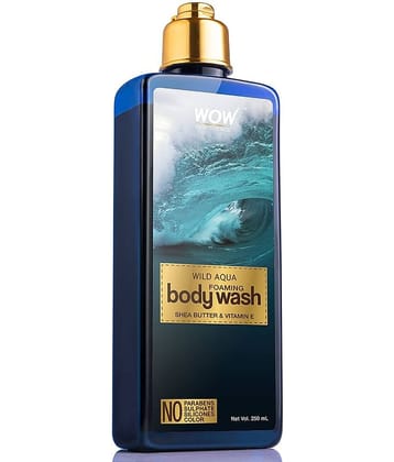 WOW Skin Science Wild Aqua Foaming Body Wash - No Parabens, Sulphate, Silicones & Color - 250mL