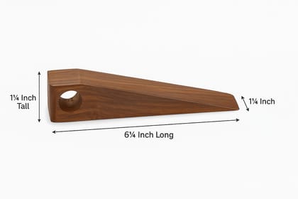 Door Stopper for Home (Pack of 2) � 6 � Inch Long � 1 � Inch Tall Solid Sheesham Wood Handmade Gate Stop � Premium Indian Rosewood Main Door Wedge