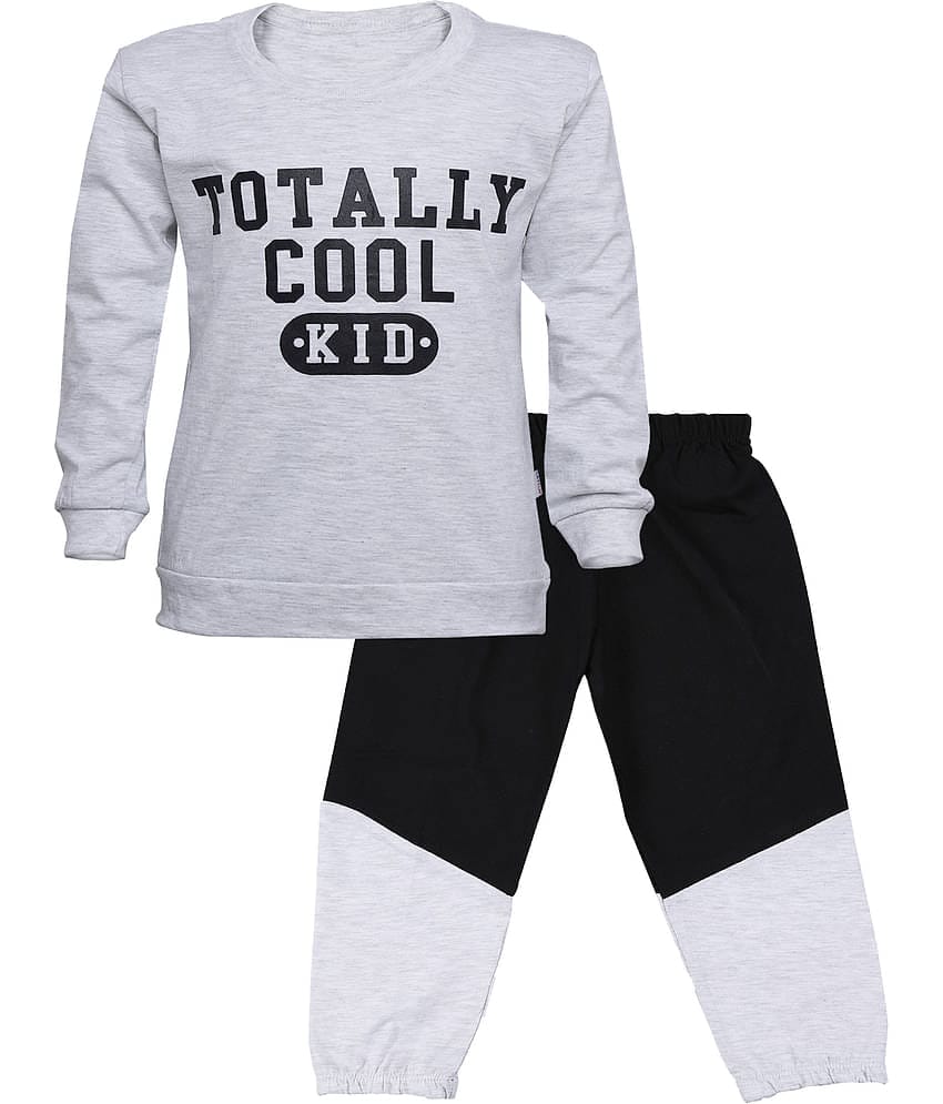 CATCUB Pack of 1 Boys Cotton Set ( Grey )
