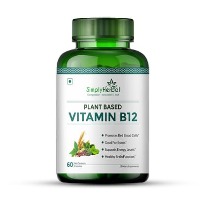 Simply Herbal Vitamin B12 Capsules – 60 Capsules for Energy