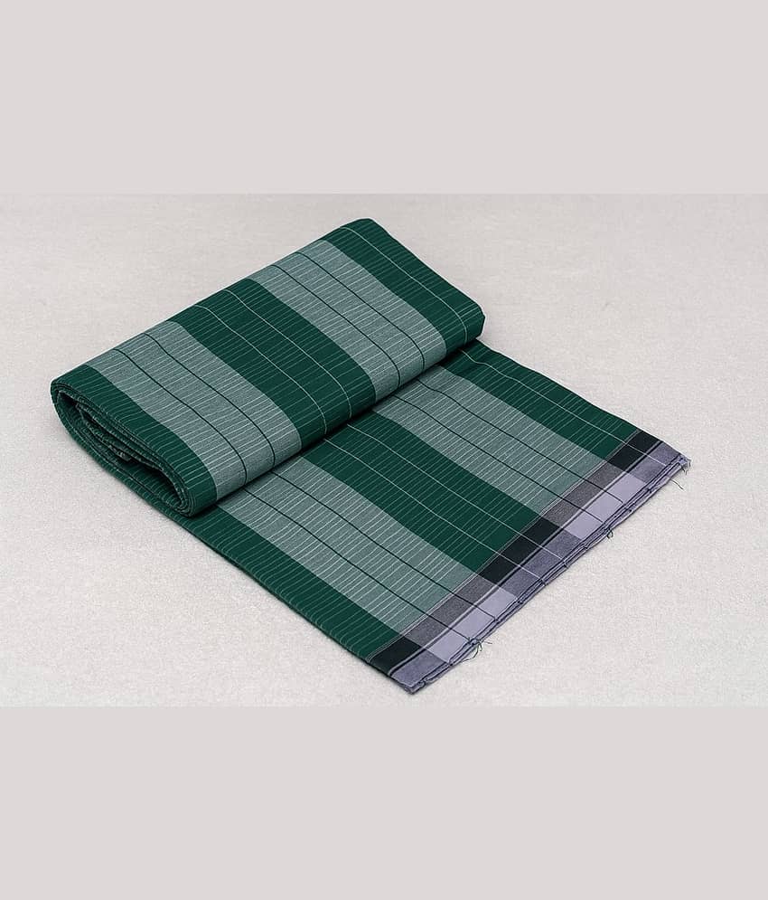 Shyam Handloom Cotton Men's Lungi Green ( Pack of 1 )