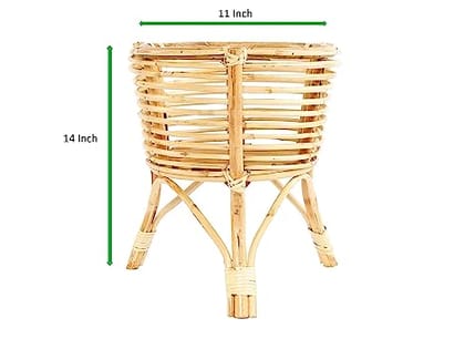 Dastkar Crafts Cane Flower Pot Stand