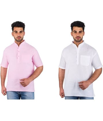 DESHBANDHU DBK Multi 100 Percent Cotton Kurta Pack of 2