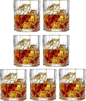 Afast Whisky  Glasses Set,  200 ML - (Pack Of 7)