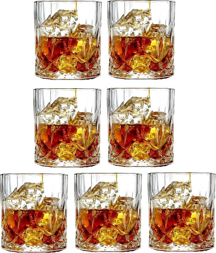 Afast Whisky  Glasses Set,  200 ML - (Pack Of 7)
