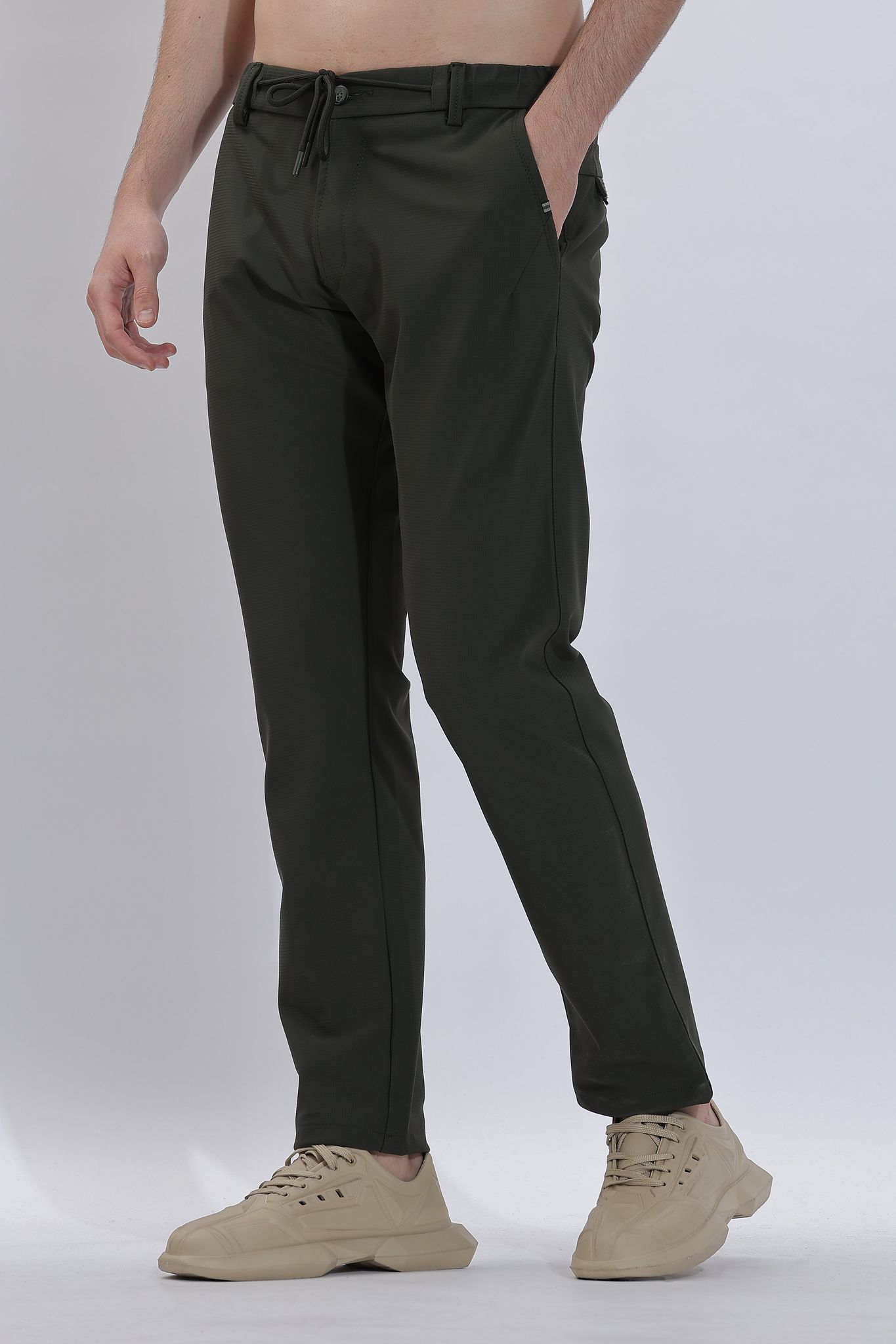 Men's Casual Drawstrings Pants | Rick Rogue-Green / 30
