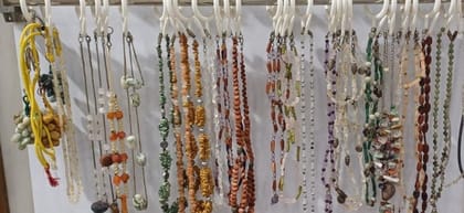 Bohemian Chic Natural Stone & Bead Necklace – One-of-a-Kind Handcrafted Jewelry by Ratnajyoti