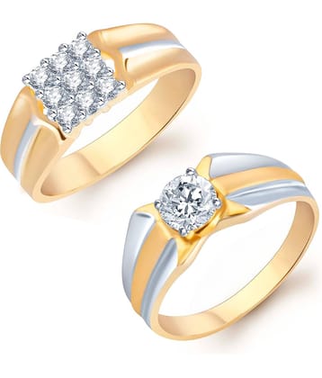 Sukkhi Alloy Multi Color Other Traditional 18kt Gold Plated Ring Set
