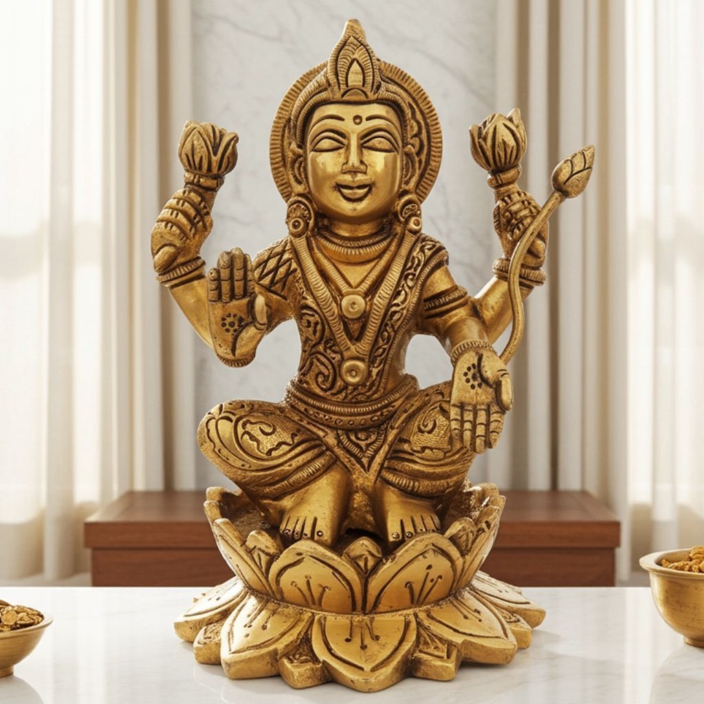 Brass Showpiece Laxmi Ji (BSMAS1001 L)