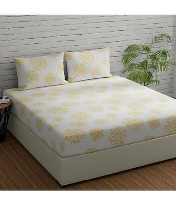 HIDECOR Microfiber 1 Double King Bedsheet with 2 Pillow Covers ( White )