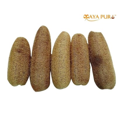 MAYAPURI Natural Organic Loofah Body Scrubbers for Bathing, Size 10cm to 15cm (Pack of 5) MAYAPURI Natural Organic Loofah Body Scrubbers for Bathing, Size 10cm to 15cm (Pack of 5)