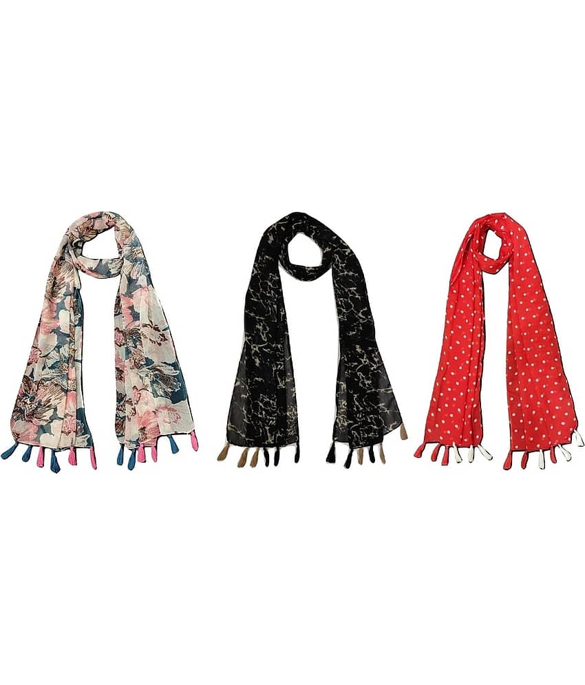 stolevilla Multi Printed Poly Cotton Yarn Stoles