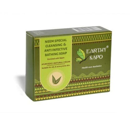Earthy Sapo Neem Special Cleansing & anti-infective Bathing Soap,100 gm