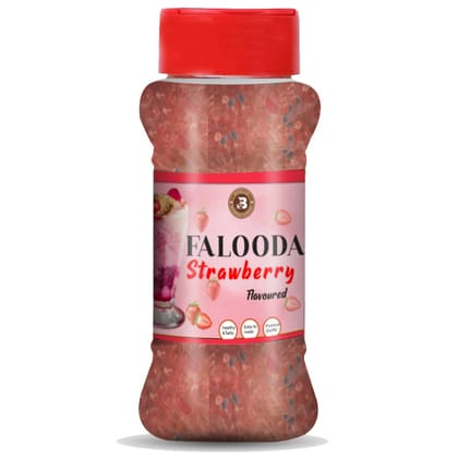 Brew Lab Strawberry Flavored Falooda | Instant Falooda Mix | Easy to Prepare| Ready to Eat 100 g
