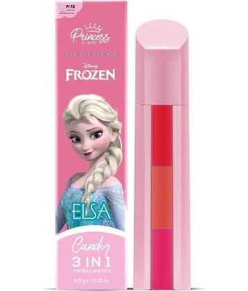 Princess by RENEE Disney Frozen Candy 3-In-1 Tinted Lipstick Elsa- Soft & Moisturizing, 4.5g