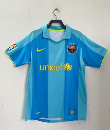 Barcelona 2007-08 Away Retro Jersey-L
