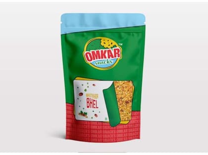 Omkar Snacks | Mastikhor Bhel  200 gms I Pack of 1| Healthy snacks with 50% less oil I No Added Preservatives |Sev - Murmura - Puffed Rice | Chatpata - Savoury - Namkeen I
