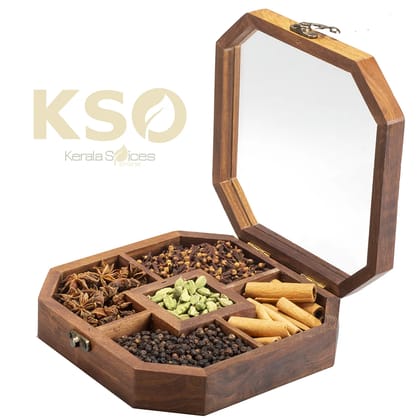 Wooden Spice Oasis-Indian Spices Gift Box Wooden Spice Oasis-Indian Spices Gift Box