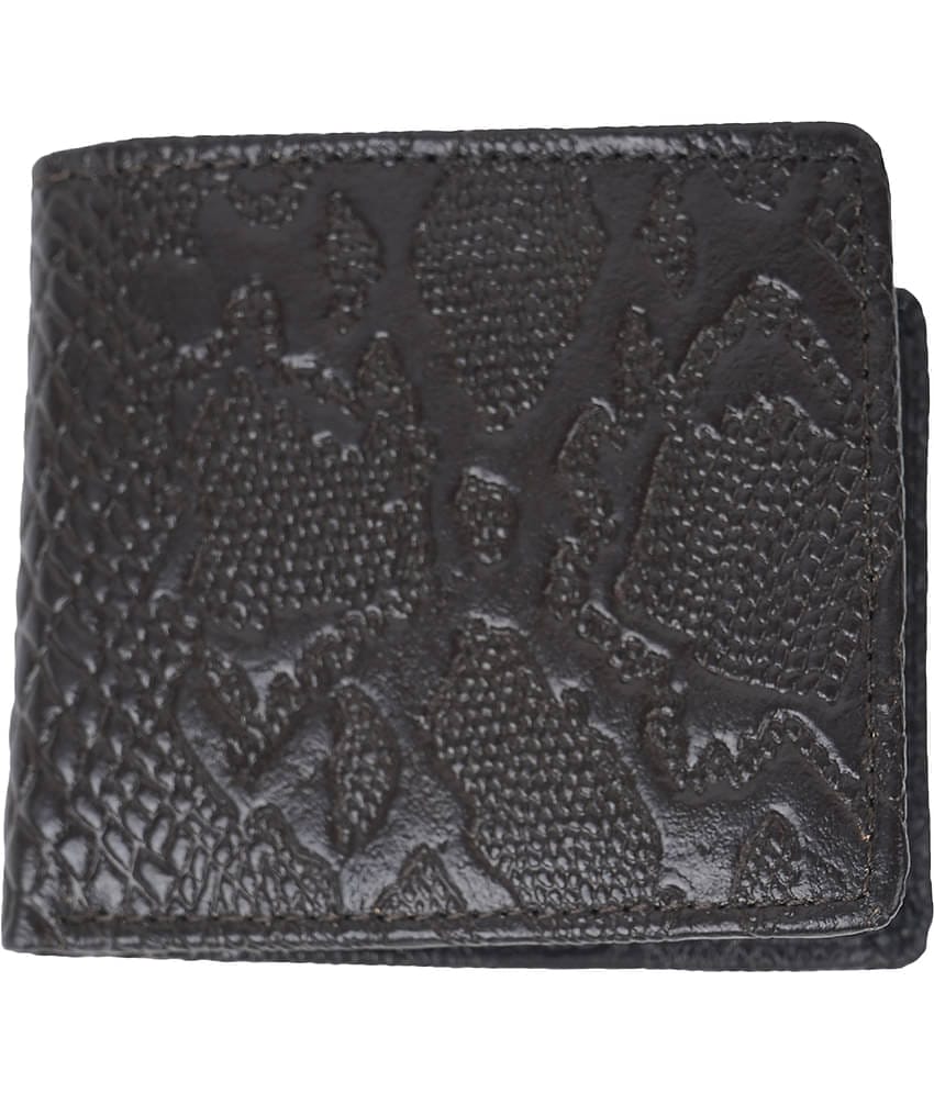 CIMONI Brown 100% Leather Men's Two Fold Wallet ( Pack of 1 )