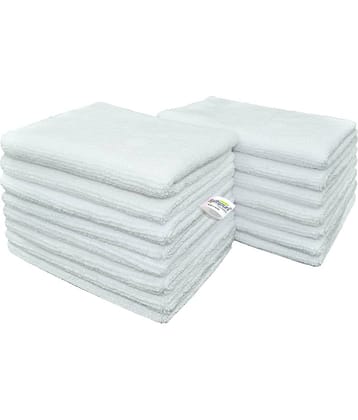 SOFTSPUN Microfiber Cloth 15pcs - Small - 20x30cms - 340 GSM White. Thick Lint & Streak-Free Multipurpose Cloths - Automotive Microfibre Towels for Kitchen Cleaning Polishing Washing & Detailing