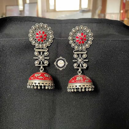 Dreamy Statement Jhumka-red