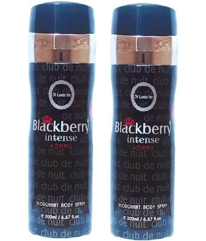 St Louis - 2 BLACKBERRY INTENSE  DEODORANT. Deodorant Spray for Men,Women 400 ml ( Pack of 2 )