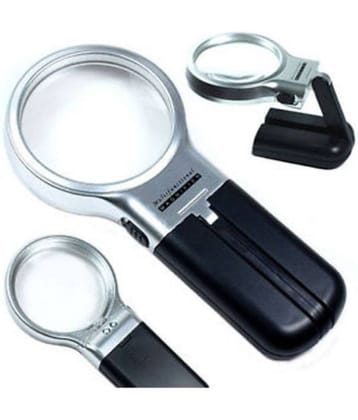 Prachi Crafts Magnifying Glass LED Folding Stand Crafts 3X Illuminated Magnifier 3" Lighted