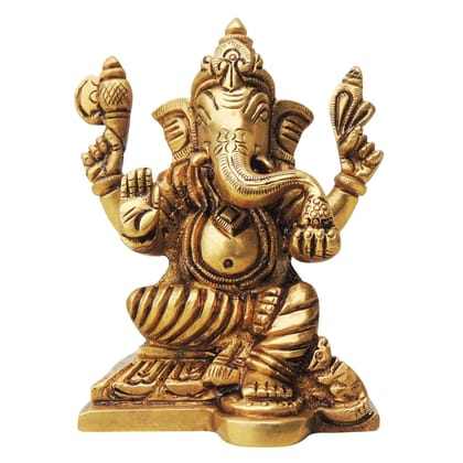 Brass Showpiece Ganesh Ji Statue (BSMAS1315 G)