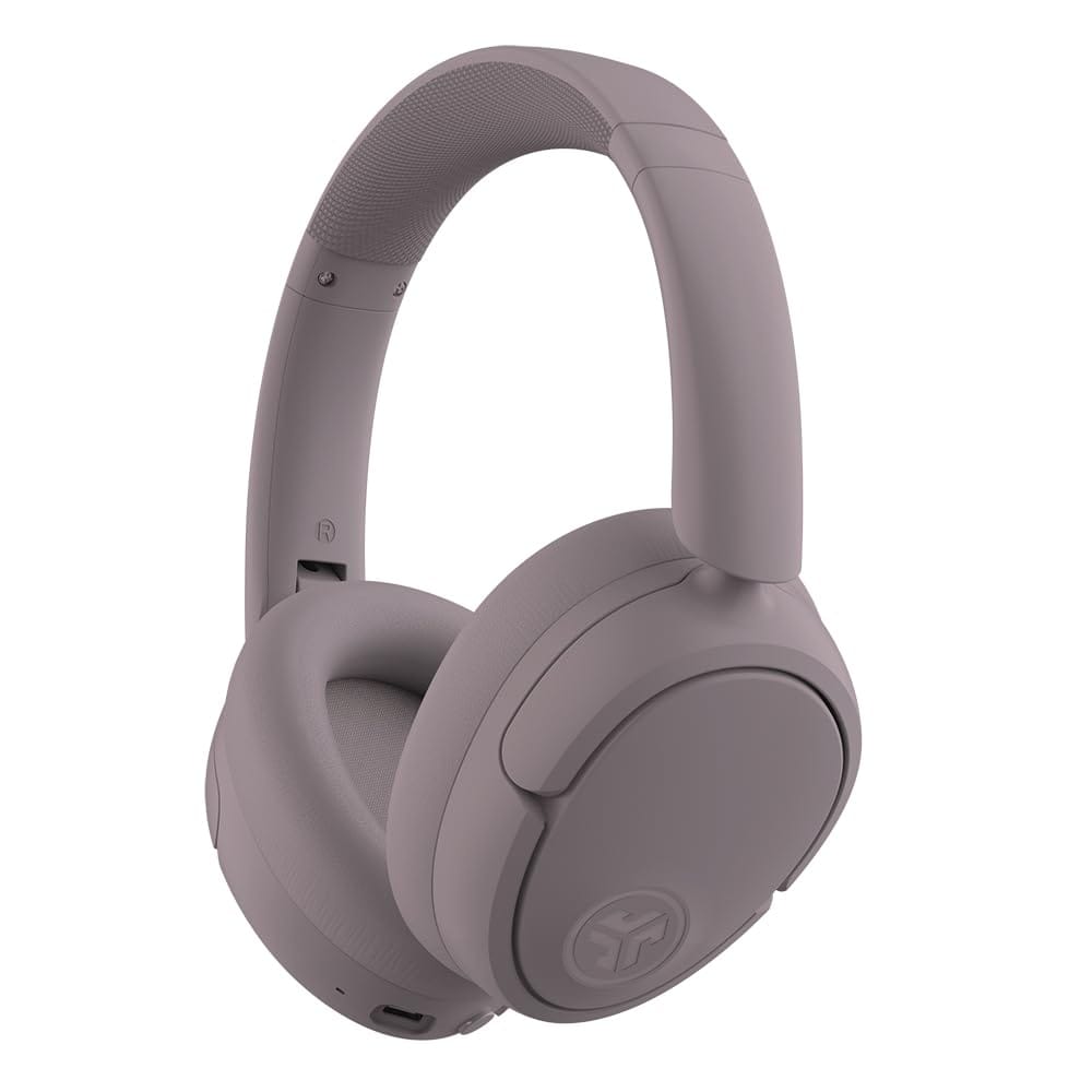 JLab JBuds LUX ANC Smart Active Noise Cancelling Headphones - Over Ear Wireless Headphones with Microphone, 70+ H Playtime Foldable Bluetooth Earphones with Multipoint & Customisable Sound, Mauve JLab JBuds LUX ANC Smart Active Noise Cancelling Headphone