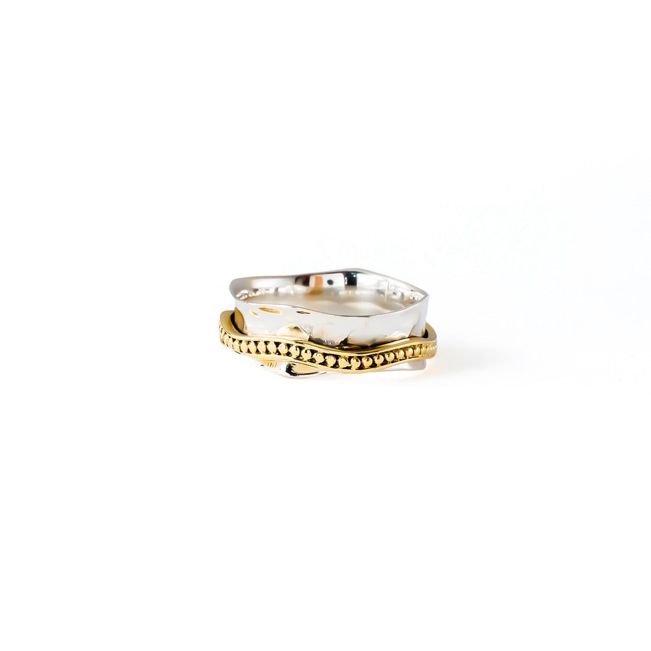 Hammered Cascade Fluid | 925 Silver Ring for Women & Men-10