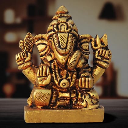 Brass Showpiece Dagdu Ganesh Ji God Idol Statue (BSMAS1610 C)