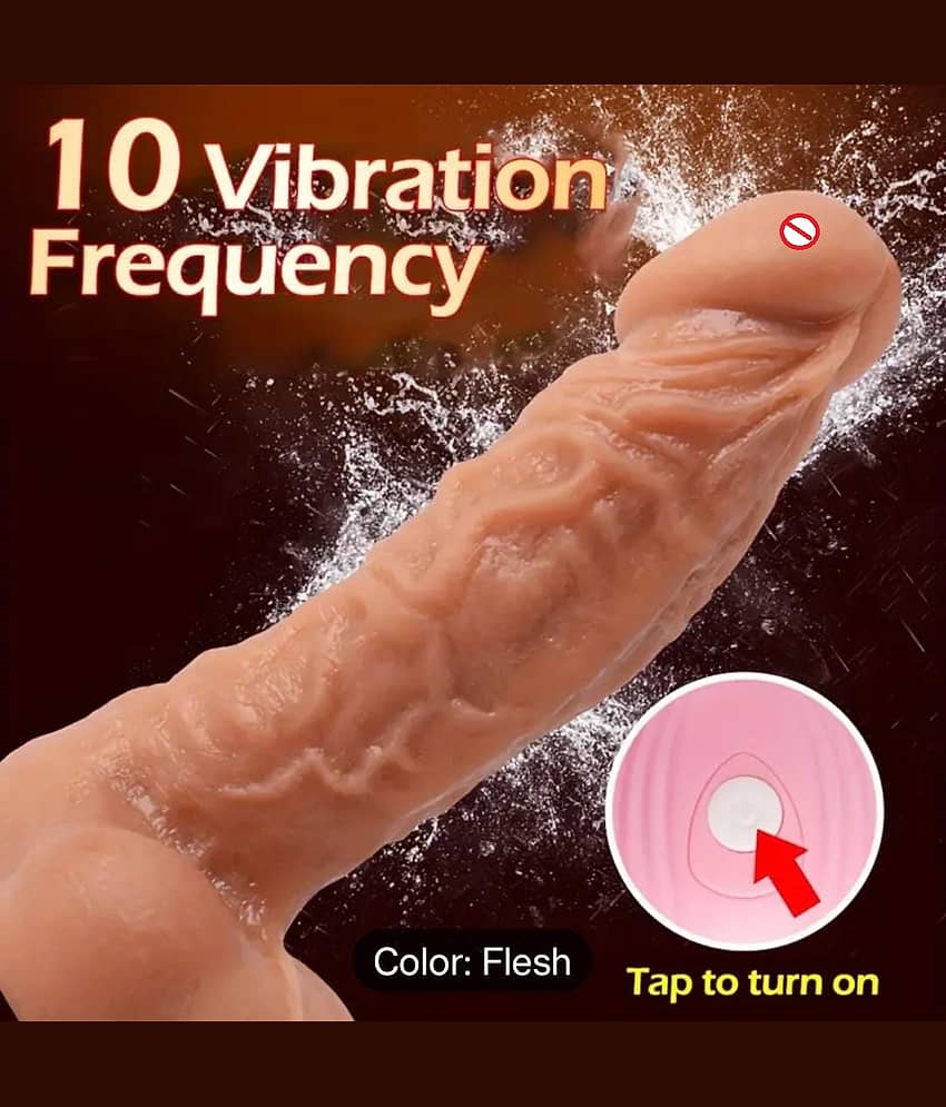 NAUGHTY TOY PRESENT 7 FREQUENCY VIBRATION 7 INCH SUCTION DILDO FOR WOMEN BY NAUGHTY WORLD
