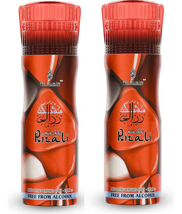 Al-Nuaim Mushk Rizali Alcohol Free Deodorant Deodorant Spray for Unisex 100 ml ( Pack of 2 )