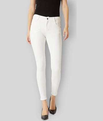 Miss Chase - White Cotton Women's Jeans ( Pack of 1 )