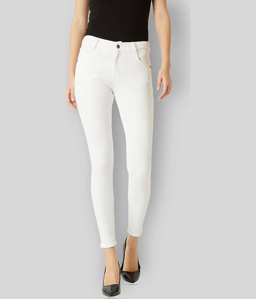 Miss Chase - White Cotton Women's Jeans ( Pack of 1 )